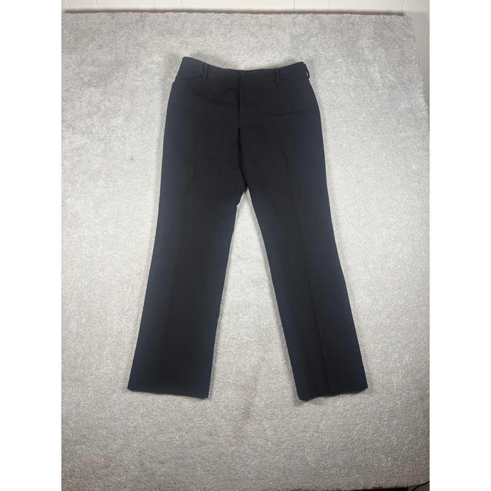 Ralph Lauren Black Label Wide Leg High Rise Wool Dress‎ Pants Black Preppy 10